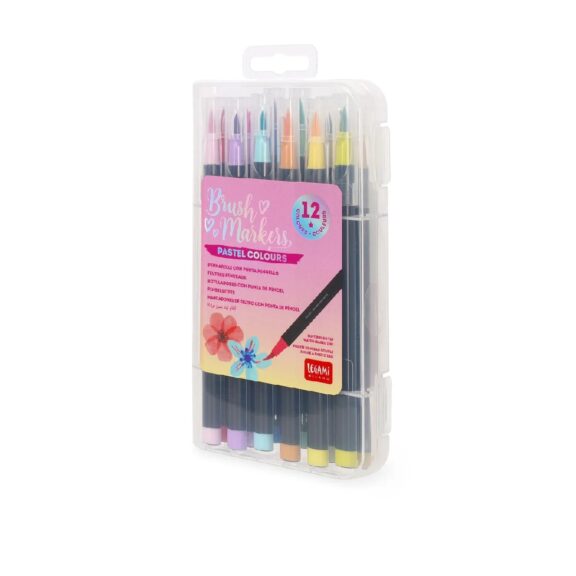 12 Brush Markers  - Bright Colours