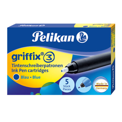 Pelikan griffix® Tintenpatronen für Tintenschreiber, Blau, 5 Stück