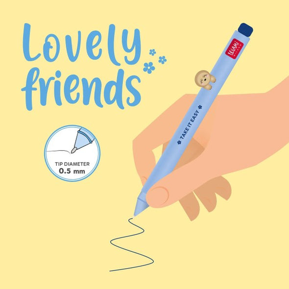 Gelstift - Gel Pen With Animal Decoration - Lovely Friends