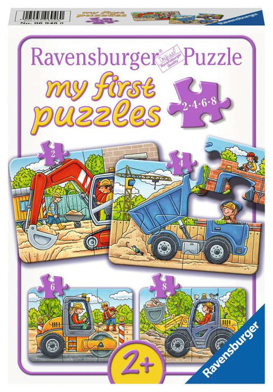 Meine liebsten Baustellenfahrzeuge - my first puzzle mit 2,4,6,8 Teilen - Puzzle für Kinder ab 2 Jahren