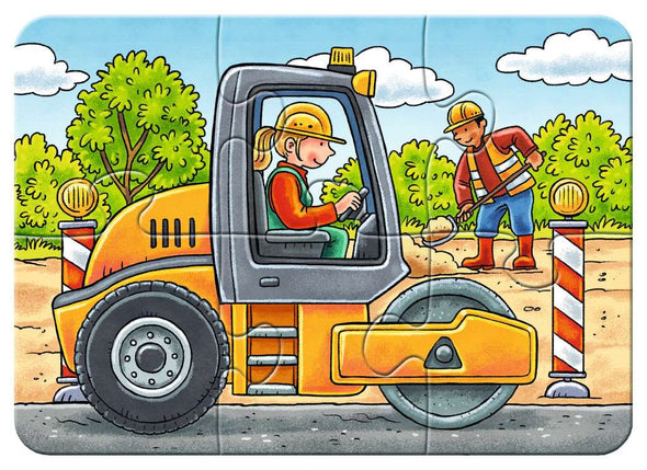 Meine liebsten Baustellenfahrzeuge - my first puzzle mit 2,4,6,8 Teilen - Puzzle für Kinder ab 2 Jahren